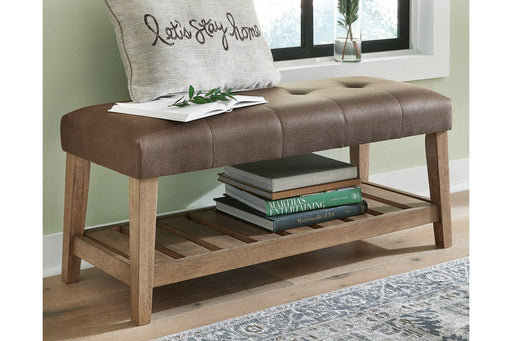 Cabellero Brown Upholstered Accent Bench - Lara Furniture