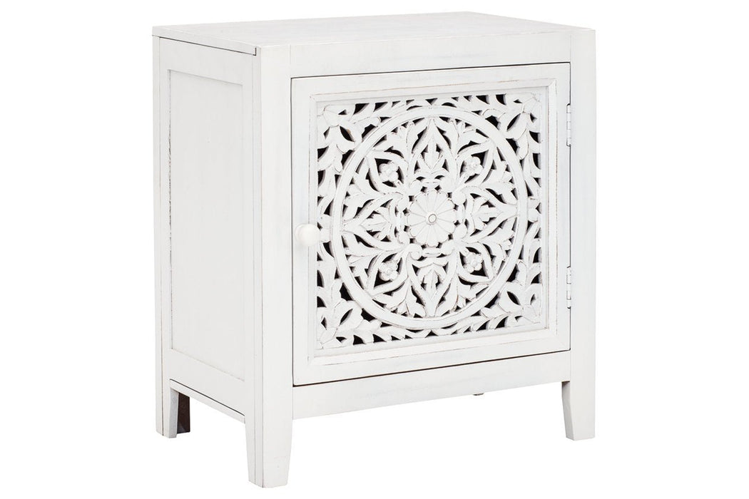 Fossil Ridge White Accent Cabinet - Lara Furniture