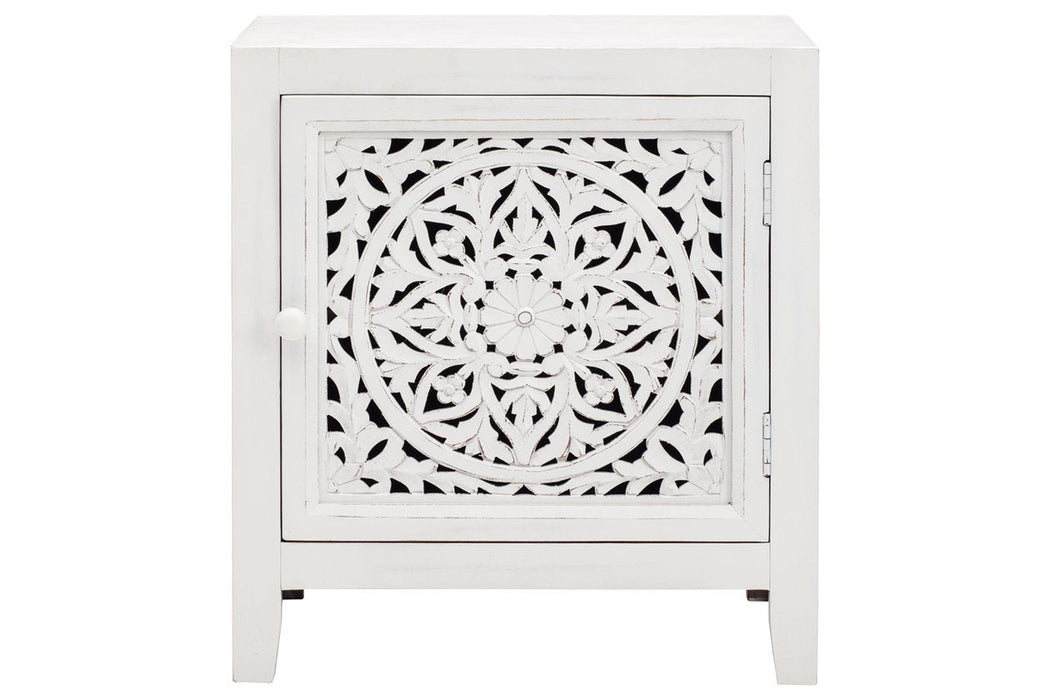 Fossil Ridge White Accent Cabinet - Lara Furniture