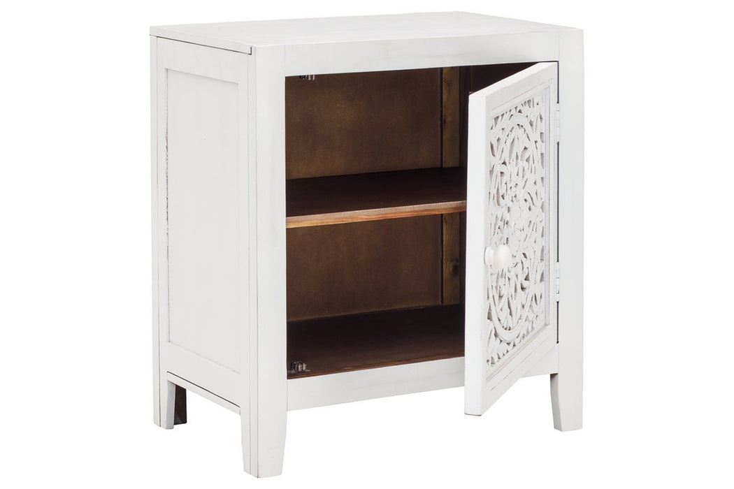 Fossil Ridge White Accent Cabinet - Lara Furniture