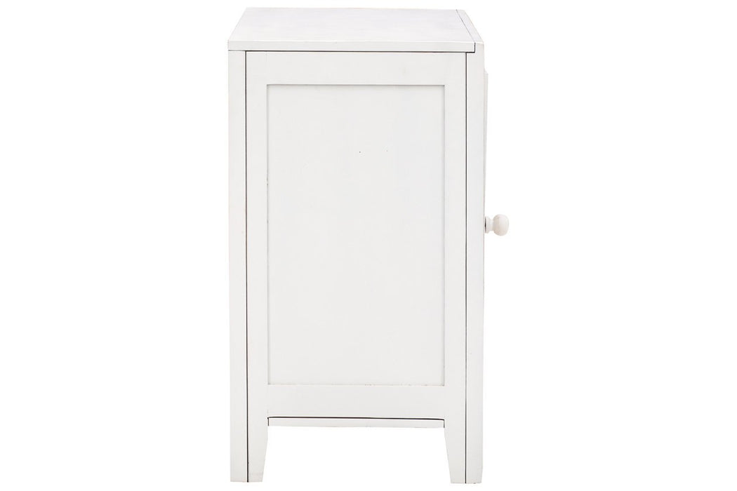 Fossil Ridge White Accent Cabinet - Lara Furniture