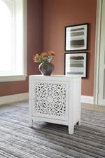 Fossil Ridge White Accent Cabinet - Lara Furniture