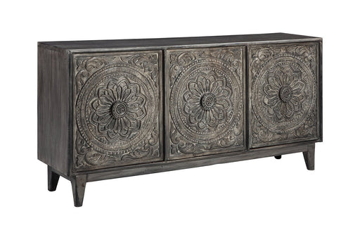 Fair Ridge Dark Brown Accent Cabinet - Lara Furniture