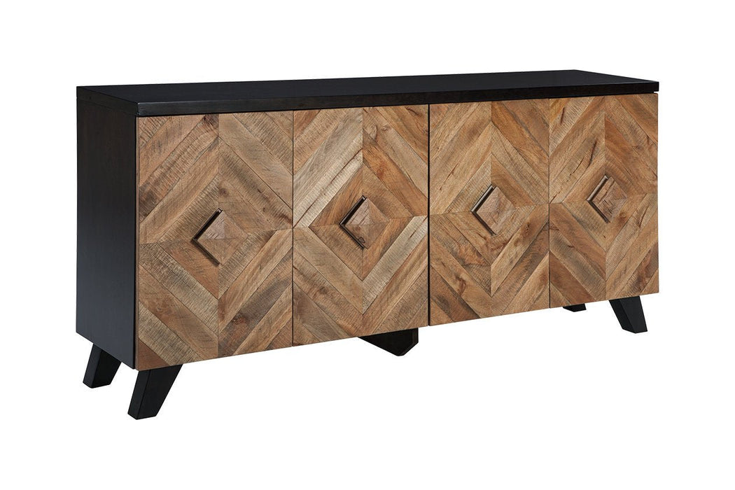 Robin Ridge Two-tone Brown Accent Cabinet - Lara Furniture