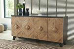 Robin Ridge Two-tone Brown Accent Cabinet - Lara Furniture