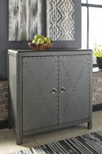 Rock Ridge Gunmetal Finish Accent Cabinet - Lara Furniture