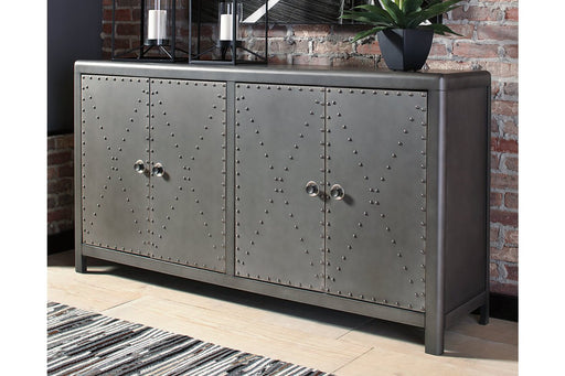 Rock Ridge Gunmetal Finish Accent Cabinet - Lara Furniture