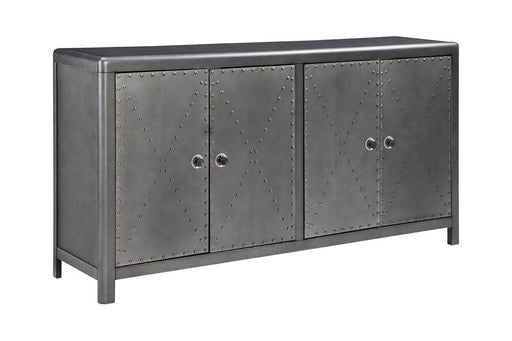 Rock Ridge Gunmetal Finish Accent Cabinet - Lara Furniture