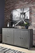 Rock Ridge Gunmetal Finish Accent Cabinet - Lara Furniture