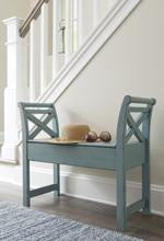 Heron Ridge Blue Accent Bench - Lara Furniture