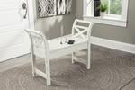 Heron Ridge White Accent Bench - Lara Furniture