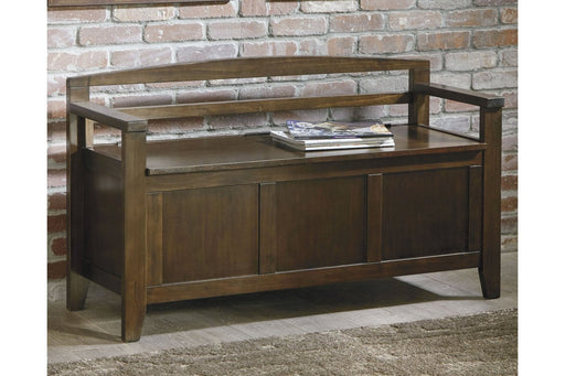 Charvanna Dark Brown Storage Bench - Lara Furniture