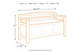 Charvanna Dark Brown Storage Bench - Lara Furniture