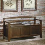 Charvanna Dark Brown Storage Bench - Lara Furniture