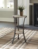 Enderton White Wash/Pewter Accent Table - Lara Furniture