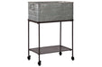 Vossman Antique Gray/Brown Beverage Tub - Lara Furniture