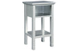 Marnville Silver Finish Accent Table - Lara Furniture