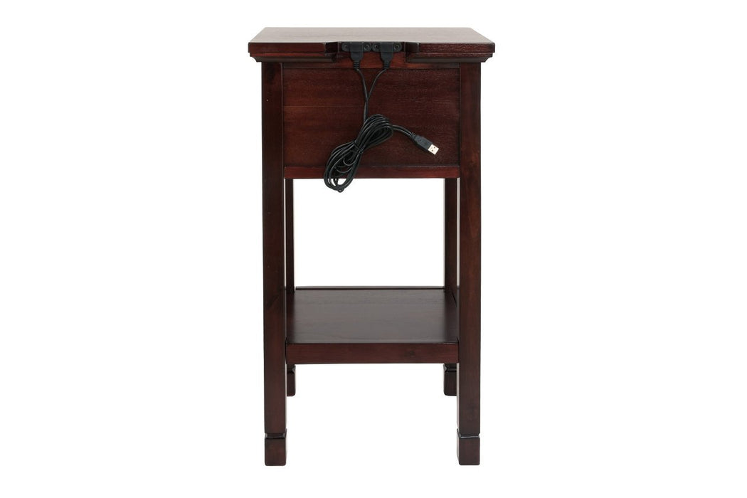 Marnville Reddish Brown Accent Table - Lara Furniture