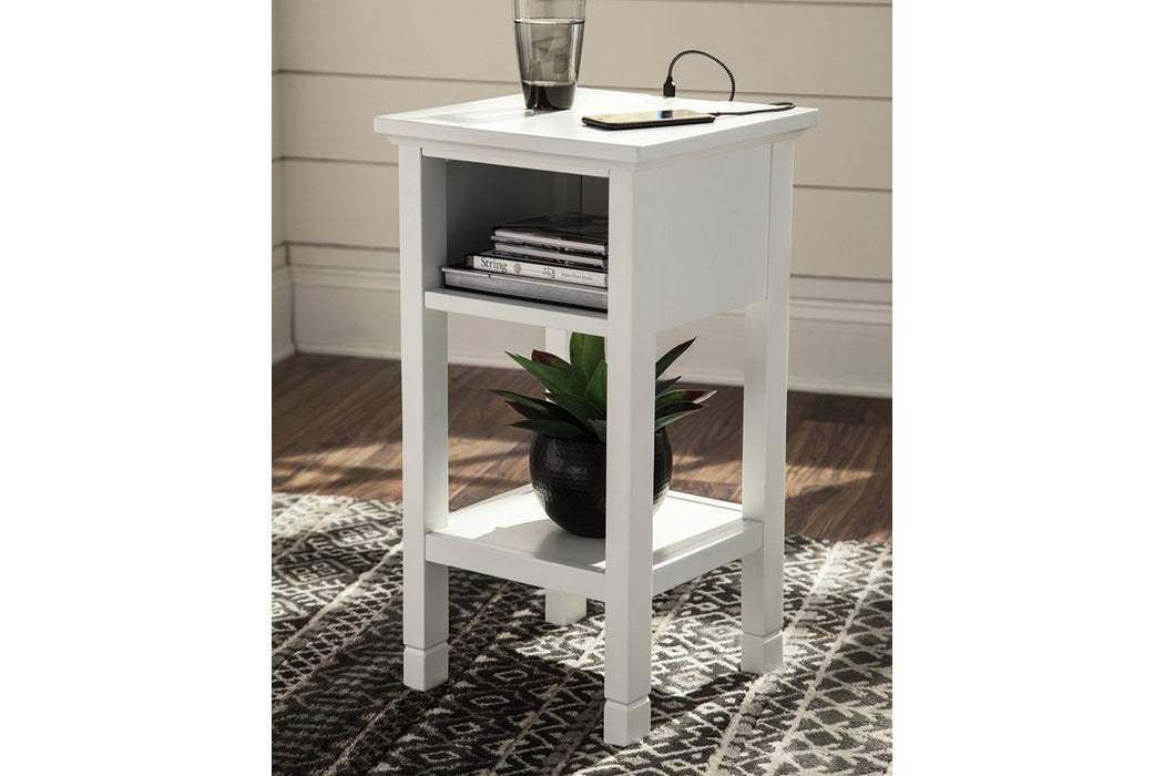 Marnville White Accent Table - Lara Furniture