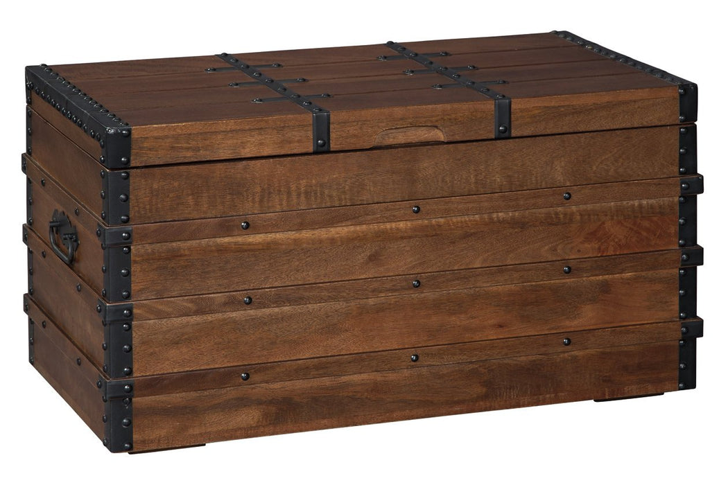 Kettleby Brown Storage Trunk - Lara Furniture