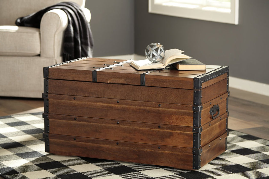 Kettleby Brown Storage Trunk - Lara Furniture