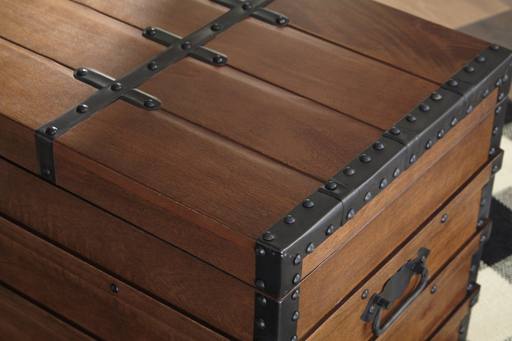 Kettleby Brown Storage Trunk - Lara Furniture