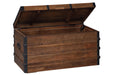 Kettleby Brown Storage Trunk - Lara Furniture