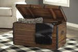 Kettleby Brown Storage Trunk - Lara Furniture