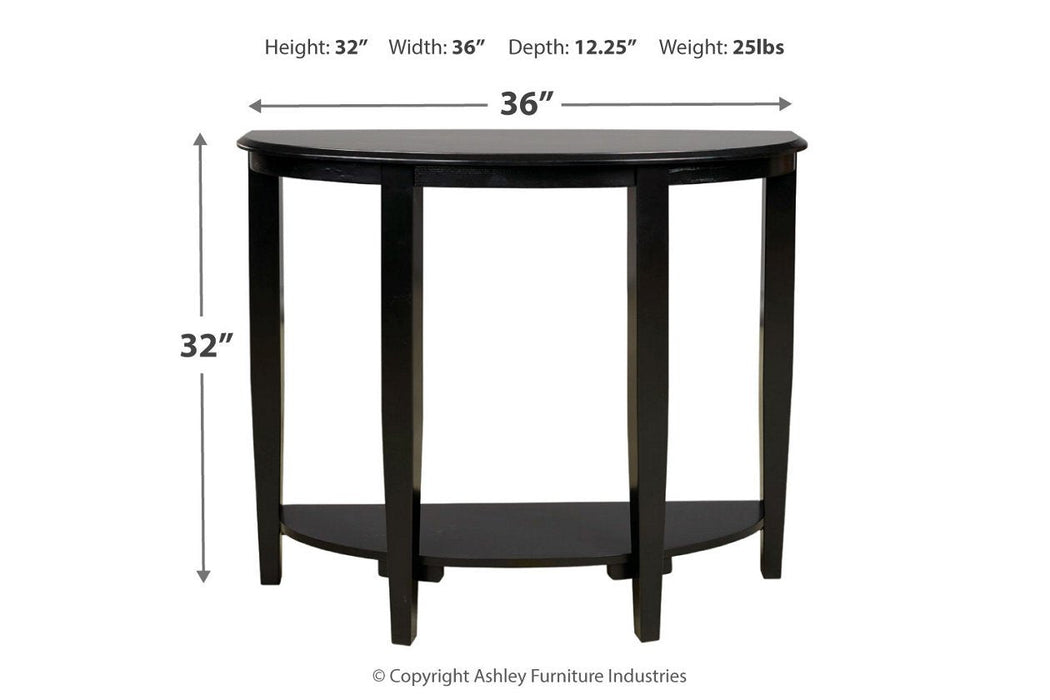 Altonwood Black Sofa/Console Table - Lara Furniture