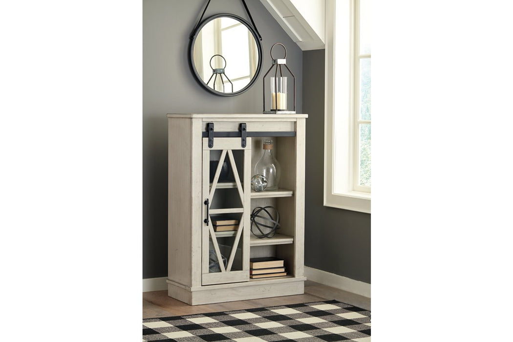 Bronfield White Accent Cabinet - Lara Furniture