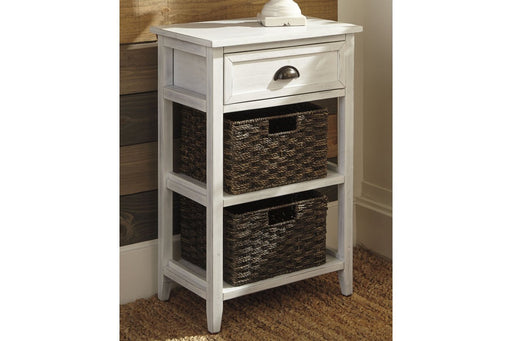 Oslember White Accent Table - Lara Furniture