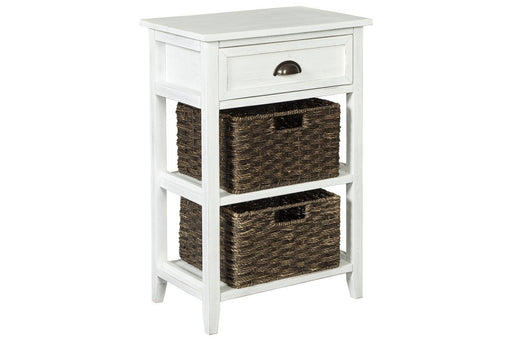 Oslember White Accent Table - Lara Furniture