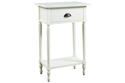 Juinville White Accent Table - Lara Furniture