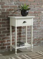 Juinville White Accent Table - Lara Furniture