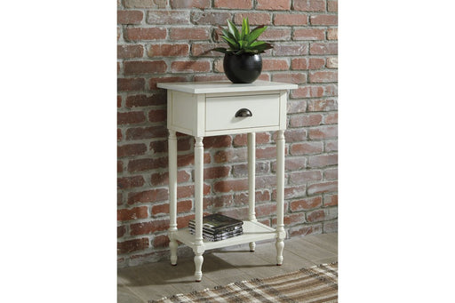 Juinville White Accent Table - Lara Furniture