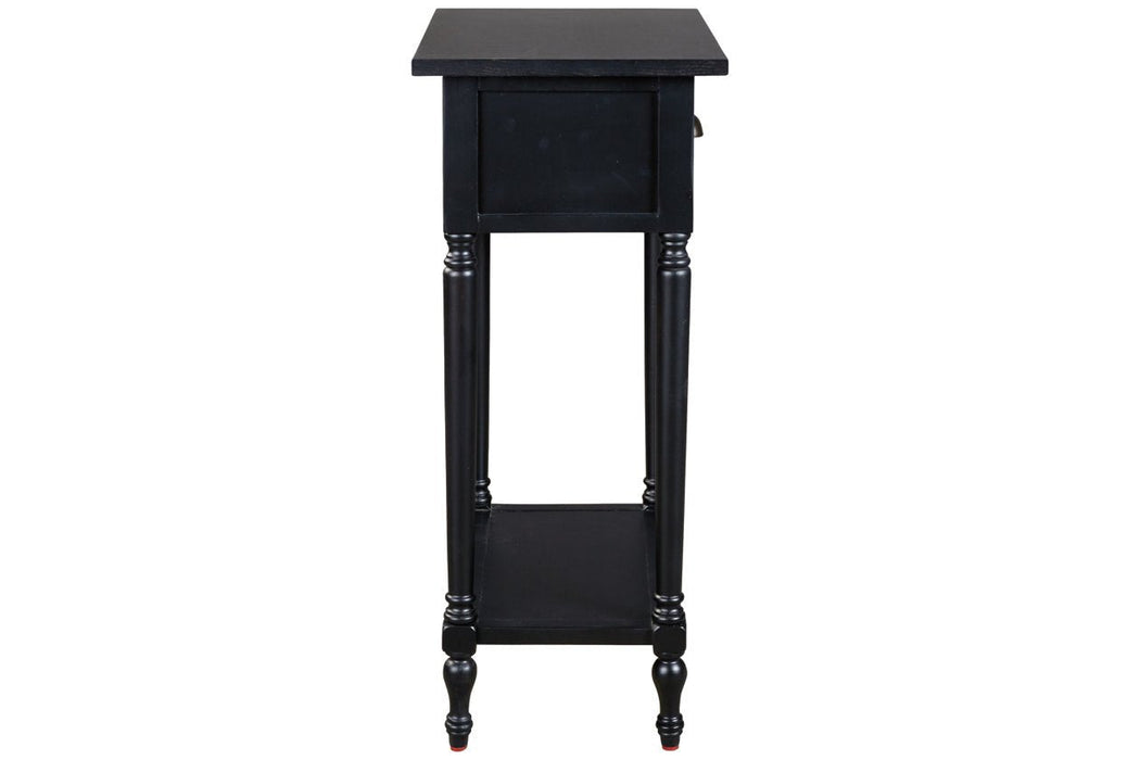Juinville Black Accent Table - Lara Furniture
