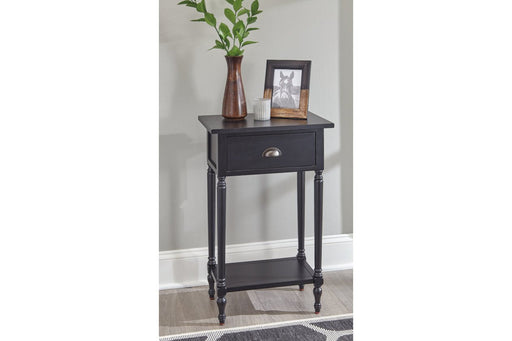 Juinville Black Accent Table - Lara Furniture