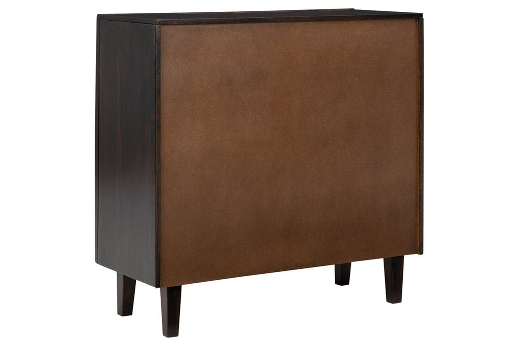 Ronlen Brown/Silver Finish Accent Cabinet - Lara Furniture