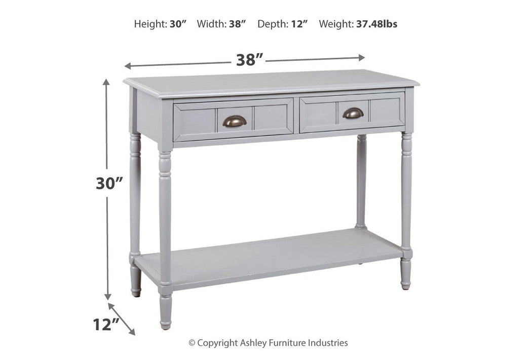 Goverton Gray Sofa/Console Table - Lara Furniture