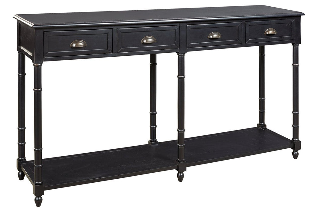 Eirdale Black Sofa/Console Table - Lara Furniture