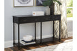 Eirdale Black Sofa/Console Table - Lara Furniture