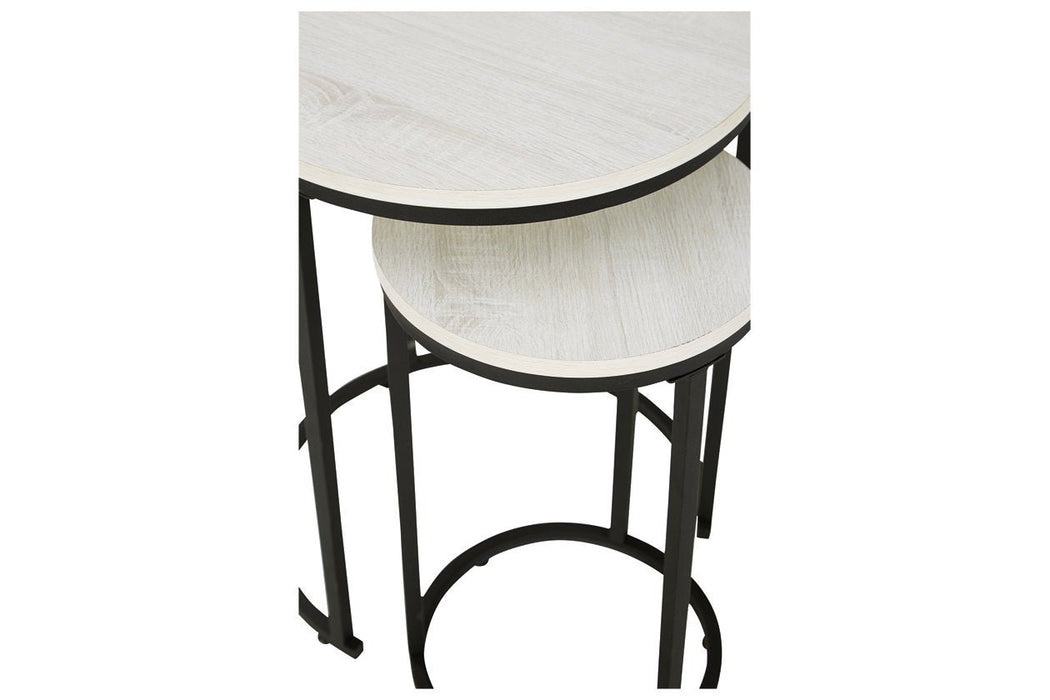 Briarsboro White/Black Accent Table (Set of 2) - lara Furniture