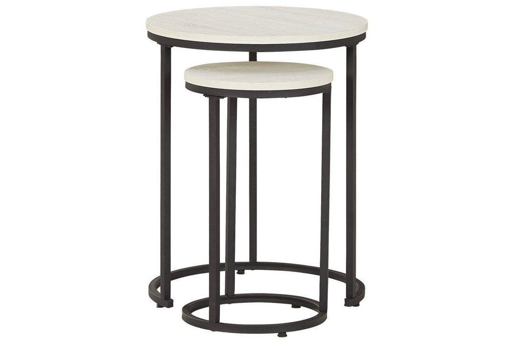 Briarsboro White/Black Accent Table (Set of 2) - lara Furniture