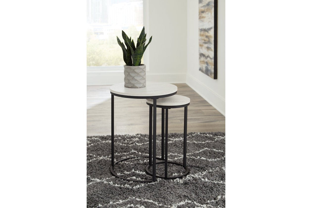 Briarsboro White/Black Accent Table (Set of 2) - lara Furniture