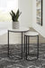 Briarsboro White/Black Accent Table (Set of 2) - lara Furniture
