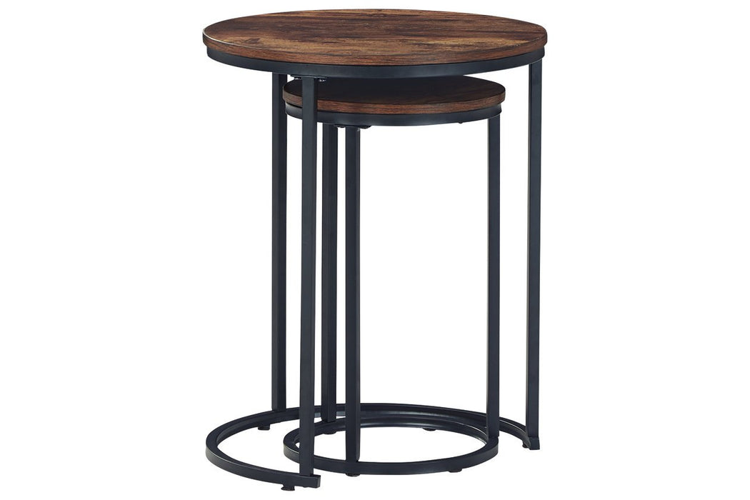 Briarsboro Brown/Black Accent Table (Set of 2) - Lara Furniture