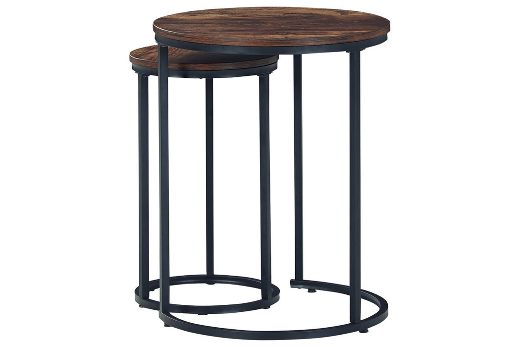 Briarsboro Brown/Black Accent Table (Set of 2) - Lara Furniture