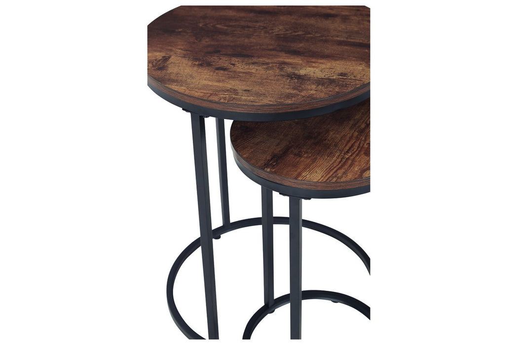 Briarsboro Brown/Black Accent Table (Set of 2) - Lara Furniture