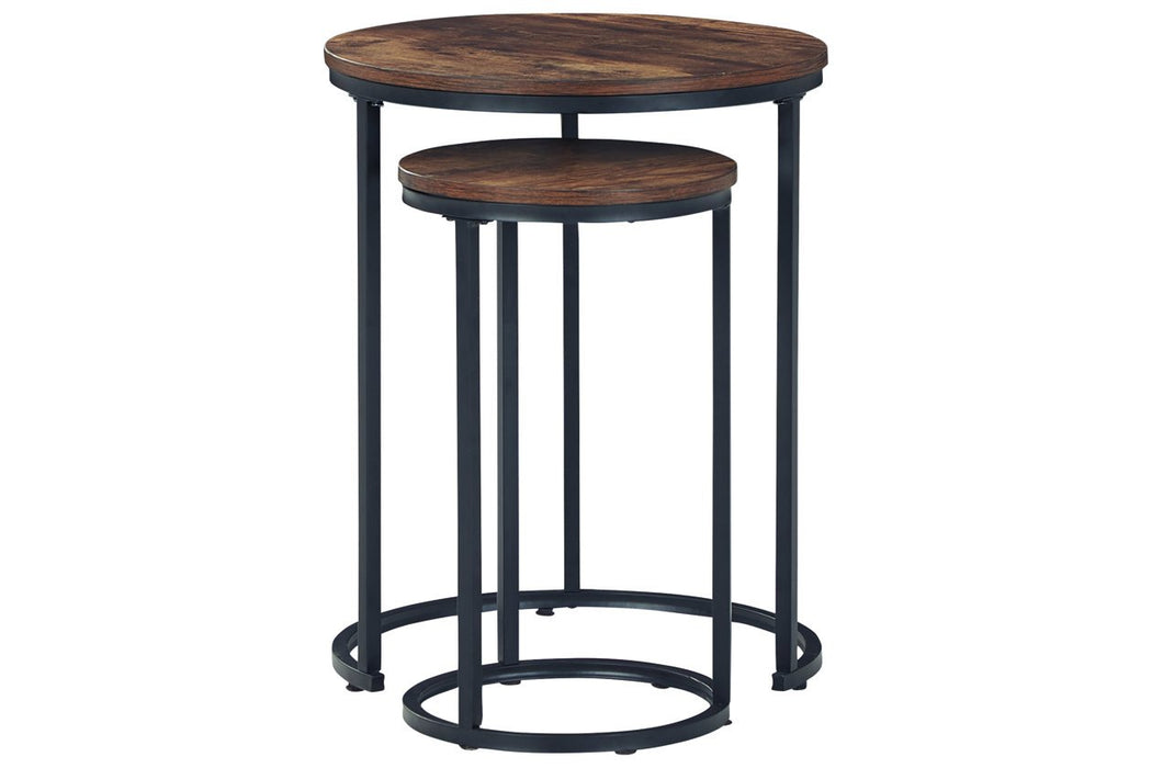 Briarsboro Brown/Black Accent Table (Set of 2) - Lara Furniture