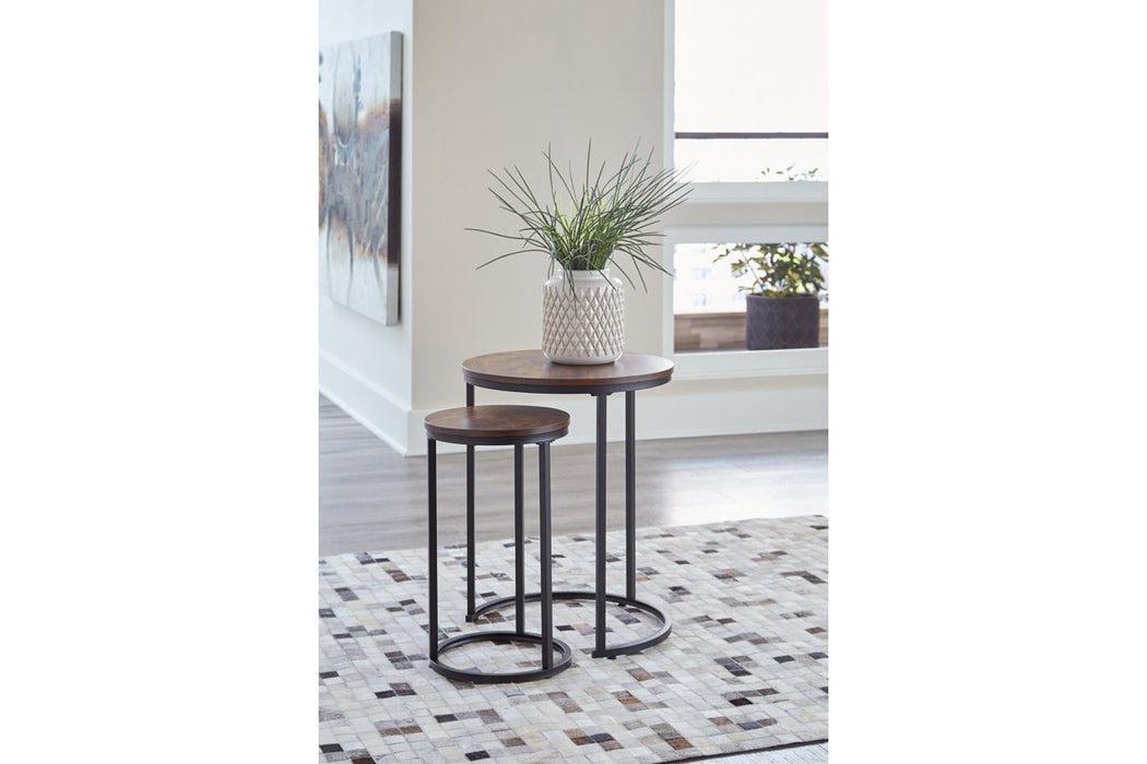 Briarsboro Brown/Black Accent Table (Set of 2) - Lara Furniture